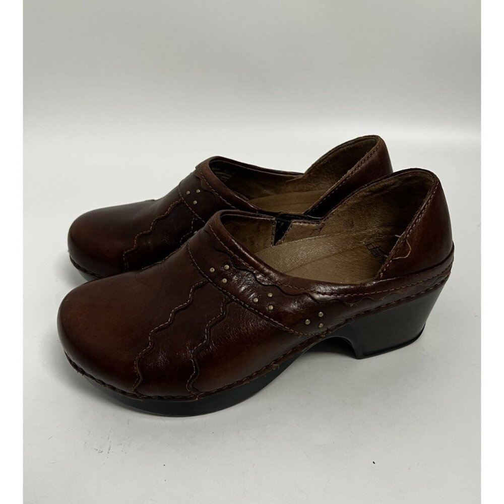 DANSKO Hailey Professional Staple Clog Mule Platform Nursing Shoe Studs 7.5-8 38 - Picture 10 of 10